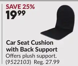 Princess Auto Car Seat Cushion with Back Support offer