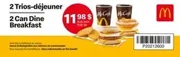McDonald's 2 Can Dine Breakfast offer