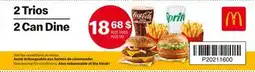 McDonald's 2CanDine offer