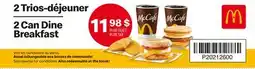 McDonald's 2CanDine Breakfast offer