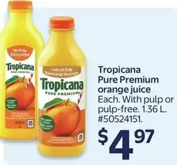 Walmart Tropicana Pure Premium orange juice offer