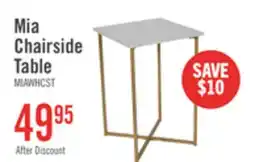 The Brick Mia 15.75 Faux Marble Chairside Table - White & Gold offer