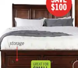 The Brick Chelsea Platform Storage Bed with Headboard & Frame, Cherry Brown - Queen Size offer