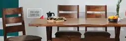 The Brick Plum 6pc Dining Set with Table, Bench & 4 Chairs, Wood, Live-Edge Look, 70.75W- Nutmeg Brown offer