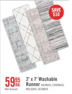 The Brick Aylin Ivory Washable Runner Area Rug - 2 x 7 offer