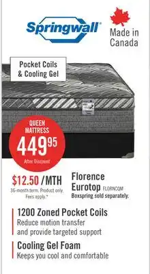 The Brick Springwall Florence Eurotop Medium Queen Mattress offer