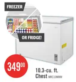 The Brick Midea 10.3 Cu. Ft. Convertible Chest Refrigerator-Freezer - MRC10M4CWW offer