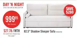 The Brick Shadow 82.5 Linen-Look Fabric Sleeper Sofa with Storage and Two Armrest Pillows - Grey offer