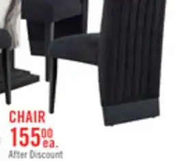 The Brick Vega Dining Chair with Polyester Fabric, Wood, Channeled Tufting - Black offer