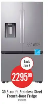 The Brick Samsung 36 31 Cu. Ft. Full Depth French-Door Refrigerator - Stainless Steel - RF32CG5400SRAA offer