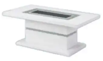 The Brick Garbo 52 Glam Coffee Table - White and Silver with Glitter Accents offer