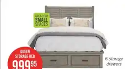 The Brick Levi 5pc Bedroom Set with Storage Bed, Dresser & Mirror, Wooden, Drift Grey - Queen Size offer