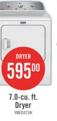 The Brick Maytag 7.0 Cu. Ft. Electric Dryer - White - YMED4205SW offer