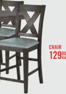 The Brick Tribeca Counter-Height Dining Chair with Vegan-Leather Fabric, Cross-Back - Grey/Brown offer