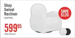 The Brick Shay 33 Chenille Fabric Swivel Glider Reclining Accent Chair - River Rock Beige offer