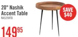 The Brick Nashik 20 Round Accent Table - Brown offer