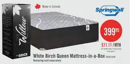 The Brick Springwall White Birch Tight Top Firm Queen Mattress-in-a-Box offer