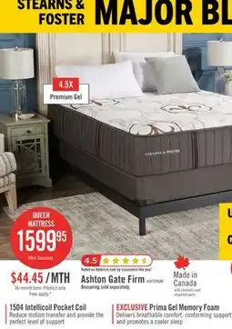The Brick Stearns & Foster Founders Collection Ashton Gate Queen Mattress offer
