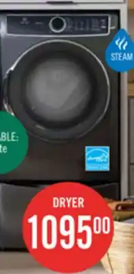 The Brick Electrolux 8 Cu. Ft. Electric Dryer with Steam - Titanium - Stackable - ELFE763CAT offer