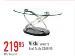 The Brick Vikki 48 Modern Oval Glass Top Coffee Table - Glass with Metal Base offer