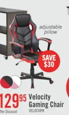 The Brick Velocity 24 Ergonomic Gaming Chair - Black & Red offer