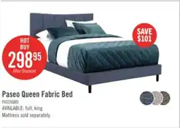 The Brick Paseo Upholstered Platform Bed in Navy Fabric - Queen Size offer