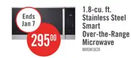 The Brick LG 1.8 Cu. Ft. Smart Over-the-Range Microwave with EasyClean - MVEM1825X offer