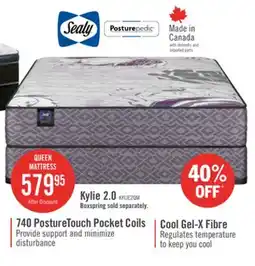 The Brick Sealy Essential Collection Kylie 2.0 Tight Top Medium Queen Mattress offer