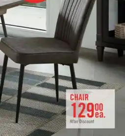 The Brick Tavo Dining Chair with Microfibre Polyester Fabric, Metal - Grey offer