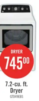 The Brick GE 7.2 Cu. Ft. Electric Dryer with SaniFresh Cycle White - GTD49EBMRWS offer