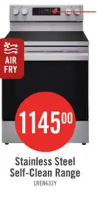 The Brick LG 6.3 Cu. Ft. Smart Electric Range with Air Fry - Stainless Steel - LREN6323YE offer