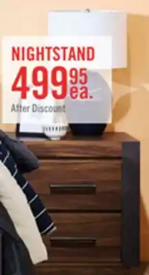 The Brick Scott Living Dante Bedside 2-Drawer Nightstand, 24W x 24.3H - Brown offer