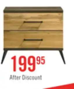 The Brick Silas Bedside 2-Drawer Nightstand, 26W x 23.9H - Rustic Brown offer