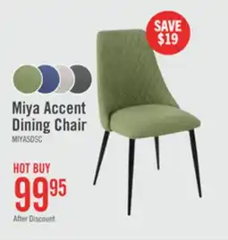 The Brick Miya Dining Chair with Polyester Fabric, Metal - Moss Green offer
