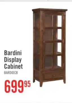 The Brick Bardini 28.25 Display Cabinet with Framed Glass Door - Cherry Brown offer