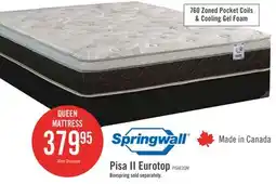 The Brick Springwall Pisa II Eurotop Queen Mattress offer