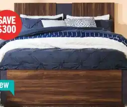 The Brick Scott Living Dante Panel Bed with Headboard & Frame, Brown - Queen Size offer