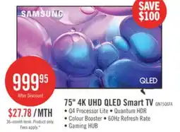 The Brick SAMSUNG 75 Q6F QLED Vision AI 4K UHD Smart Tizen OS TV (QN75Q6FAAFXZC) - 2025 Model offer