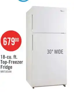 The Brick Midea 18 Cu. Ft. Top-Freezer Refrigerator - MRT18S4AWW offer