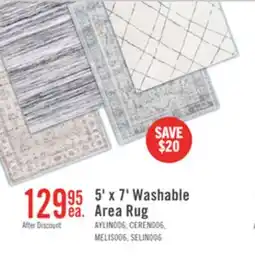 The Brick Aylin Ivory Washable Area Rug - 5 x 7 offer