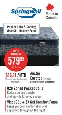 The Brick Springwall Austin Eurotop Medium Queen Mattress offer