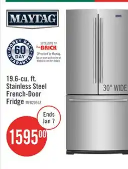 The Brick Maytag 30 19.6 Cu. Ft. French-Door Refrigerator - Fingerprint Resistant Stainless Steel - MFB2055FRZ offer
