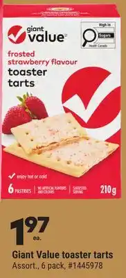 Giant Tiger Giant Value toaster tarts offer
