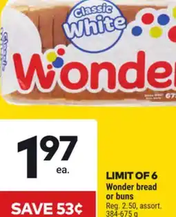 Giant Tiger Wonder bread or buns offer