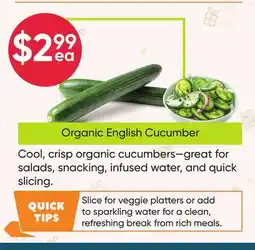 Healthy Planet Organic English Cucumber offer