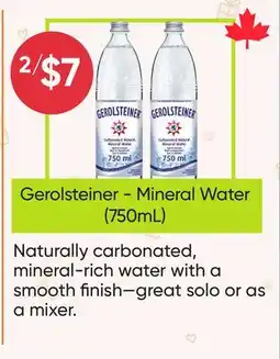 Healthy Planet Gerolsteiner - Mineral Water (750mL) offer