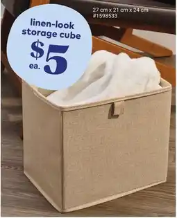 Giant Tiger linen-look storage cube offer