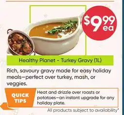 Healthy Planet Healthy Planet-Turkey Gravy (1L) offer