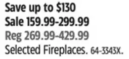 Canadian Tire Selected Fireplaces offer