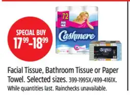 Canadian Tire Facial Tissue, Bathroom Tissue or Paper Towel offer